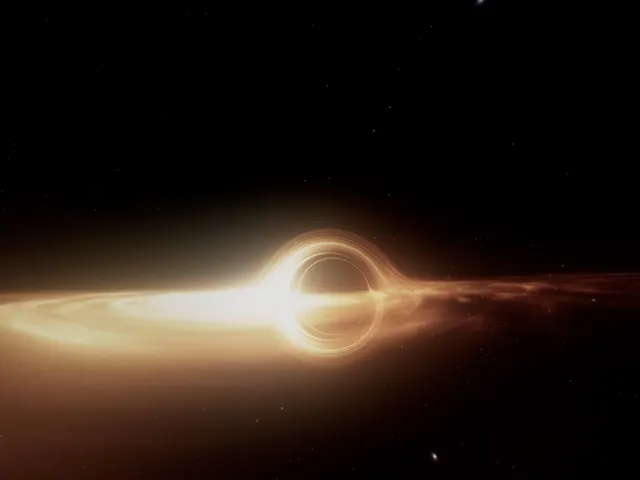 A black hole bending light